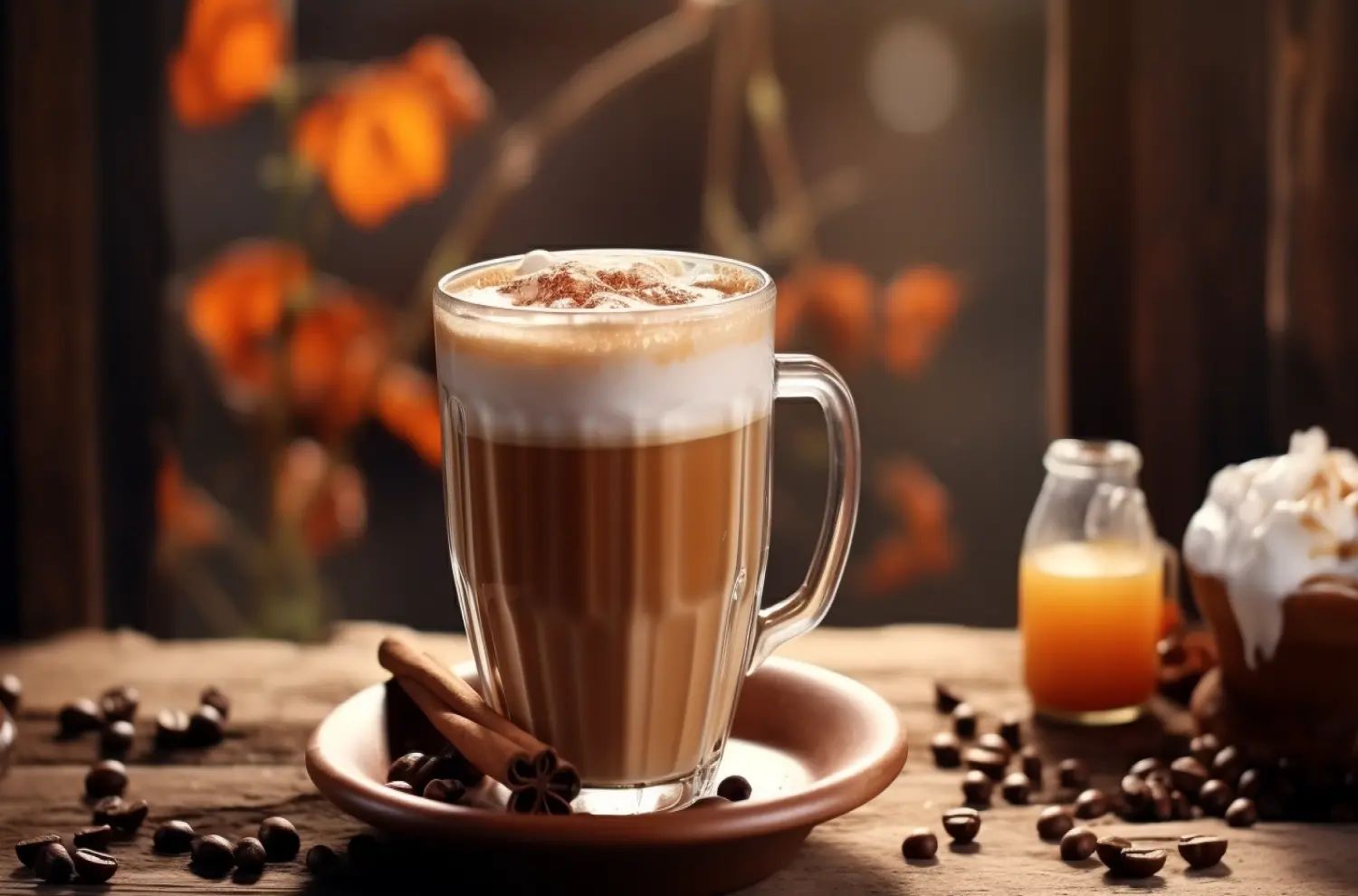 Кава з молоком, гречаним медом та ванільною сіллю